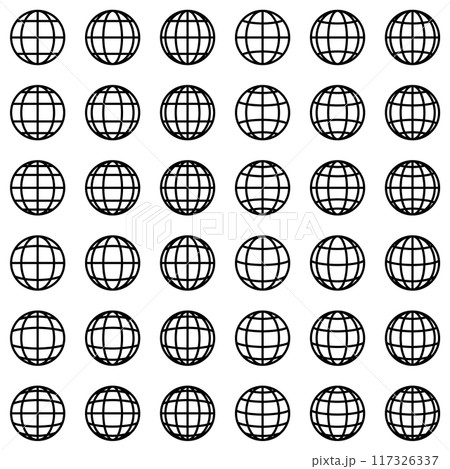 様々な形の地球風マークのベクターイラストセット 117326337