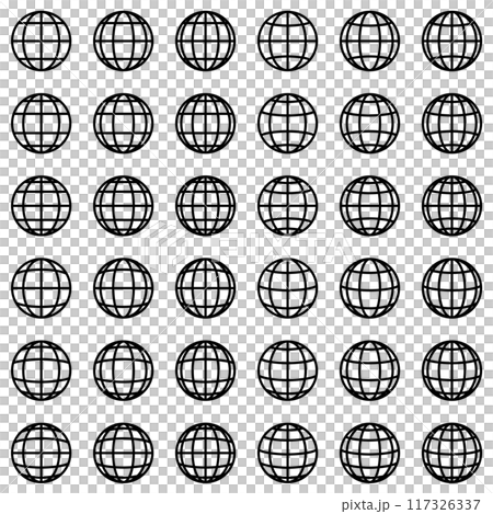 様々な形の地球風マークのベクターイラストセット 117326337