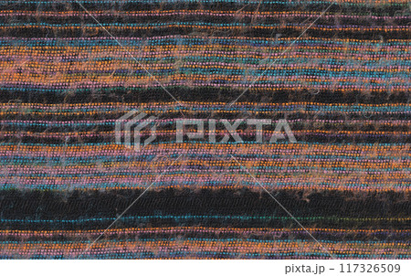 Nepalese textile background. Woven ethnic fabric texture 117326509