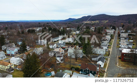 Aerial of Easthampton, Massachusetts, United States 117326752