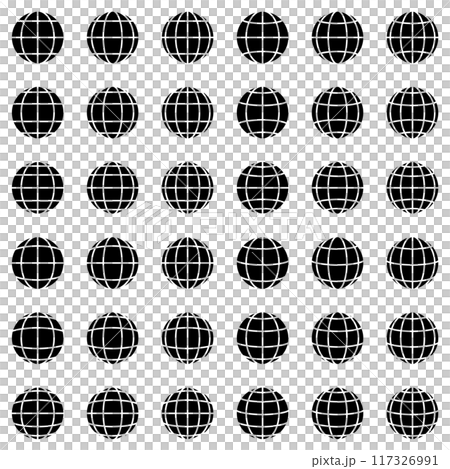 Vector illustration set of earth-like symbols in various shapes Vector illustration set of earth-like symbols in various shapes 117326991