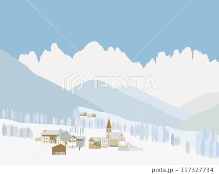 サンタ・マッダレーナ santa maddalena ドロミーティ dolomiti イタリア 冬 サンタ・マッダレーナ santa maddalena ドロミーティ dolomiti イタリア 冬 117327734