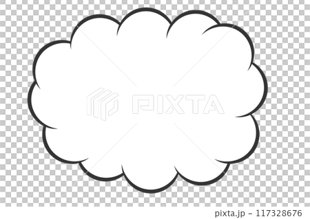 簡單的雲狀氣泡 簡單的雲狀氣泡 117328676