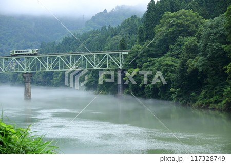 川霧の第二只見川橋梁 117328749