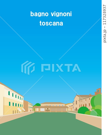 バーニョ・ヴィニョー二　bagno vignoni　オルチャ渓谷　val d'orcia　トスカーナ 117328937