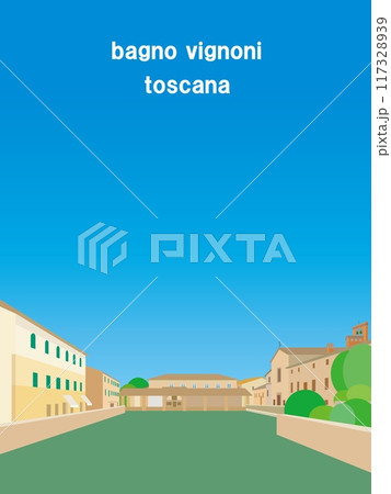 バーニョ・ヴィニョー二　bagno vignoni　オルチャ渓谷　val d'orcia　トスカーナ 117328939