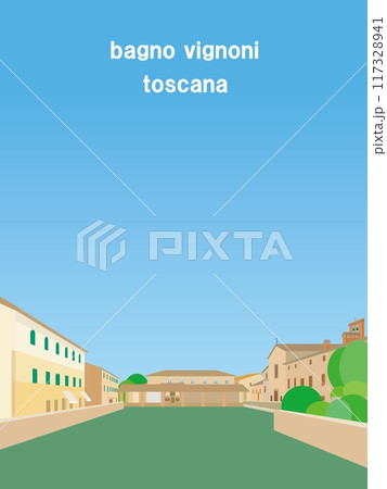 バーニョ・ヴィニョー二　bagno vignoni　オルチャ渓谷　val d'orcia　トスカーナ 117328941