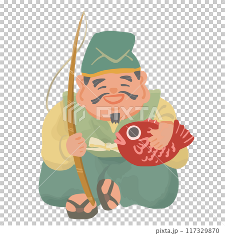 恵比寿様の手書きイラスト 117329870