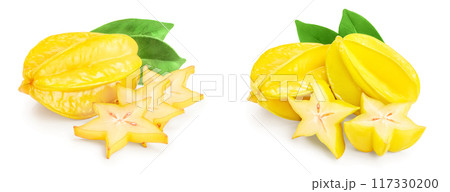 Carambola or star-fruit isolated on white background 117330200