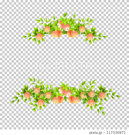 Festive frame of apple tree branches with place for text in center. Harvest or wedding border with leaves and fruits. Hand drawn watercolor isolated composition for postcards, prints or invitations Festive frame of apple tree branches with place for text in center. Harvest or wedding border with leaves and fruits. Hand drawn watercolor isolated composition for postcards, prints or invitations 117330971