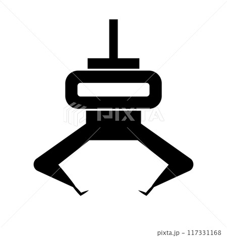 UFOキャッチャーのシルエットアイコン。ベクター。 117331168