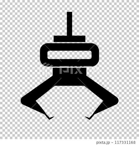 UFOキャッチャーのシルエットアイコン。ベクター。 117331168