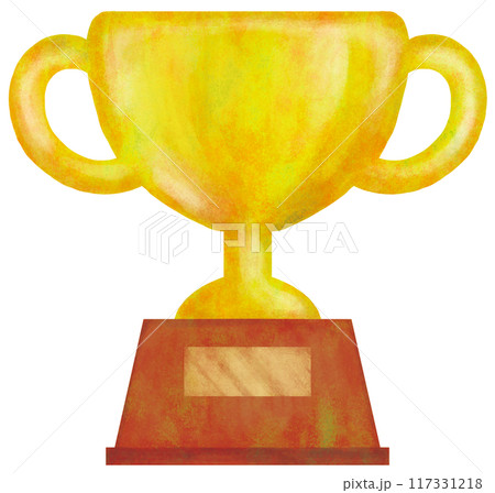 トロフィーのイラスト 金 117331218