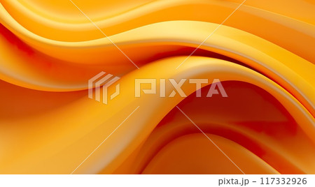 abstract yellow background, flowing and wave pattern, generative AI 117332926