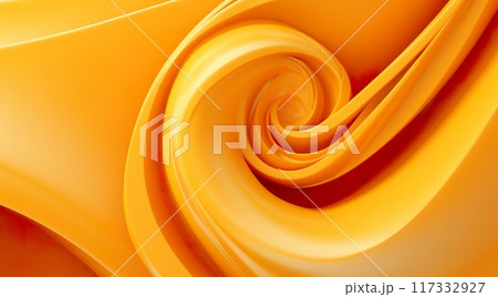 abstract yellow background, flowing and wave pattern, generative AI 117332927