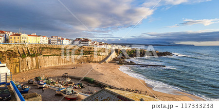 Praia dos Pescadores, fishermen beach in Ericeira village near Lisbon, Portugal Praia dos Pescadores, fishermen beach in Ericeira village near Lisbon, Portugal 117333238