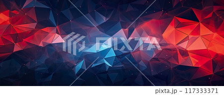 abstract background with polygons and triangles, connect concept, generative AI 117333371