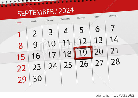 Calendar 2024, deadline, day, month, page, organizer, date, September, thursday, number 19 117333962