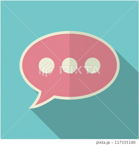 Modern Icon of a Chat Bubble for Social Media 117335180