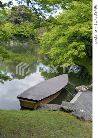 仙洞御所　新緑の北池　京都市上京区 117335496