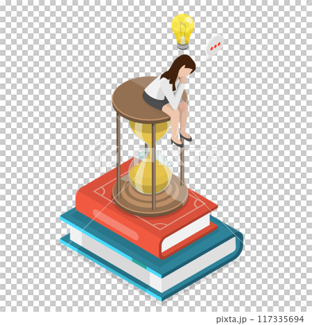 3D Isometric Flat Illustration of Decision Making, Thinking About Complicated Problem 3D Isometric Flat Illustration of Decision Making, Thinking About Complicated Problem 117335694