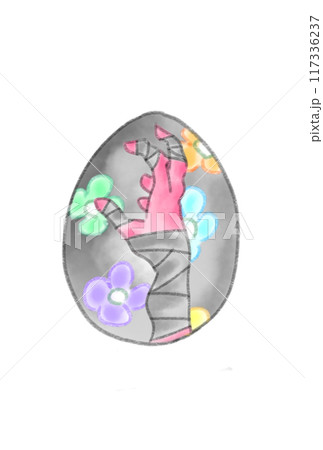 ハロウィン柄の卵 117336237