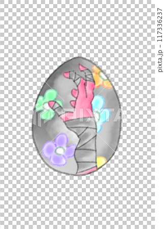 ハロウィン柄の卵 117336237