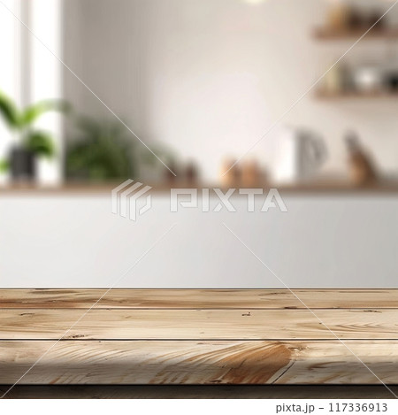 Home interior background with tabletop, product placement backdrop, cozy home decor 117336913