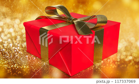 The Gift box for celebration or Bonus concept 3d rendering. The Gift box for celebration or Bonus concept 3d rendering. 117337069