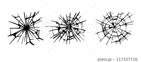 Glass crack broken texture window. Ice glass cracked effect background bullet mirror transparent Glass crack broken texture window. Ice glass cracked effect background bullet mirror transparent 117337716