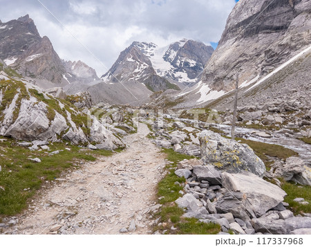Hiking to Refuge du Col de la Vanoise in National Park of Vanoise 117337968