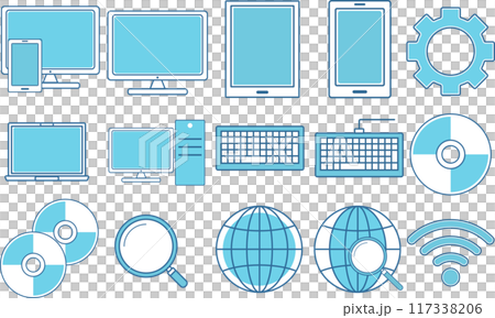 Digital icon set 117338206