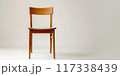 Wooden Chair in a White Studio 117338439