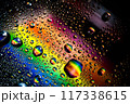 水滴のついたガラスの水滴 117338615