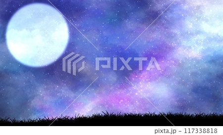 月と星空 月と星空 117338818