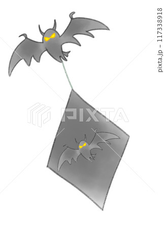 ハロウィン柄の紙飾り 117338918