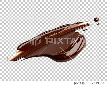 Smooth Chocolate Spread on Transparent Background Smooth Chocolate Spread on Transparent Background 117339384