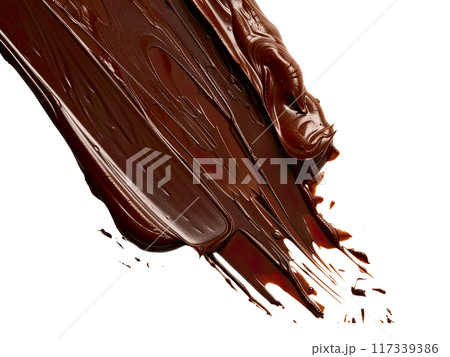 Smooth Chocolate Spread on Transparent Background Smooth Chocolate Spread on Transparent Background 117339386