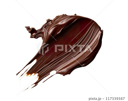 Smooth Chocolate Spread on Transparent Background 117339387