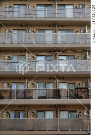 ワンルームマンションのバルコニー ワンルームマンションのバルコニー 117339524