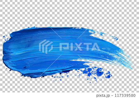Blue Paint Brushstroke PNG Transparency Isolated Art 117339580