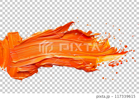 Orange Paint Brushstroke PNG Transparency Isolated Art Orange Paint Brushstroke PNG Transparency Isolated Art 117339615