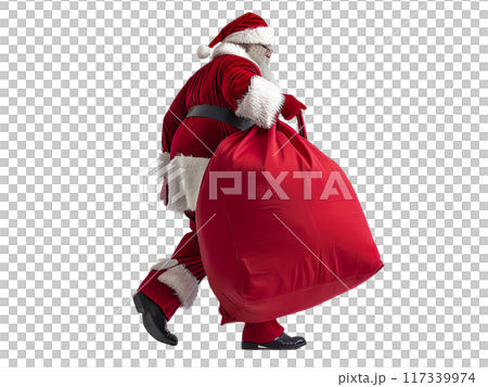 Santa Claus Carrying Gift Sack PNG Transparency Santa Claus Carrying Gift Sack PNG Transparency 117339974