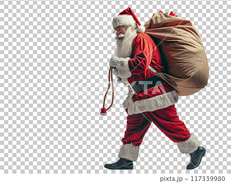 Santa Claus Carrying Sack of Gifts PNG Transparency Santa Claus Carrying Sack of Gifts PNG Transparency 117339980
