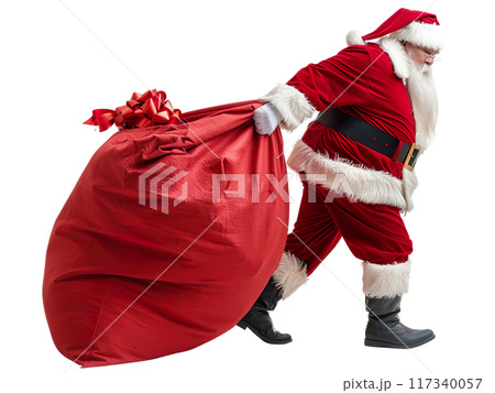 Santa Claus Carrying Sack of Gifts PNG Transparency Santa Claus Carrying Sack of Gifts PNG Transparency 117340057