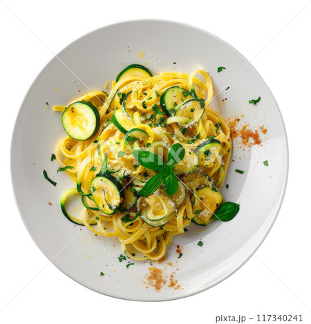 Linguine Pasta with Zucchini and Parsley PNG Transpareny 117340241