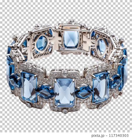 Elegant Silver Bracelet with Large Blue Gemstones PNG Transparency Elegant Silver Bracelet with Large Blue Gemstones PNG Transparency 117340303