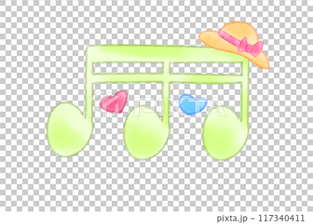 かわいい音符 117340411