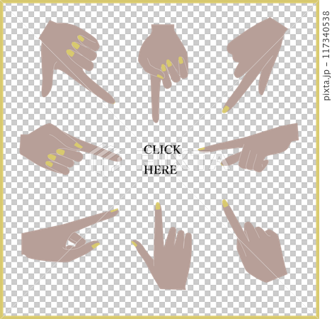 向量圖組的手做手勢，手做指甲 117340538
