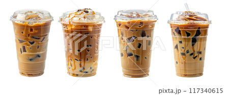 Iced Macchiato Drinks Close up PNG Transparency Iced Macchiato Drinks Close up PNG Transparency 117340615